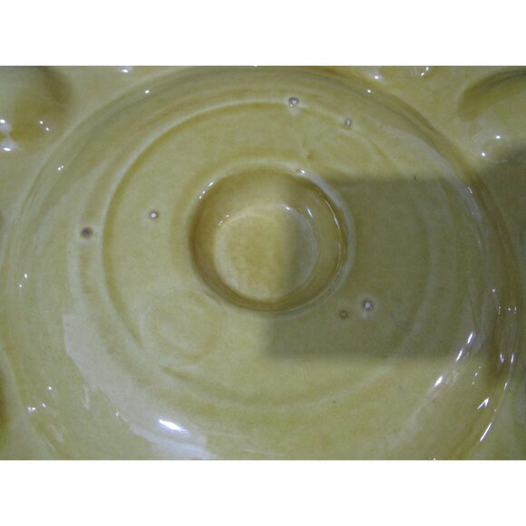 Vintage Ceramic Rooster Hen Chicken Basket Weave Deviled Egg Plate EUC - Picture 16 of 16